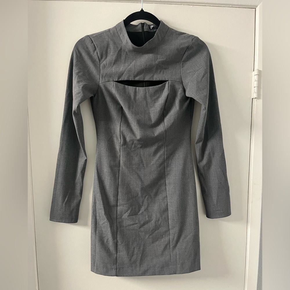 Zara Fitted Long Sleeve Dress Size XS